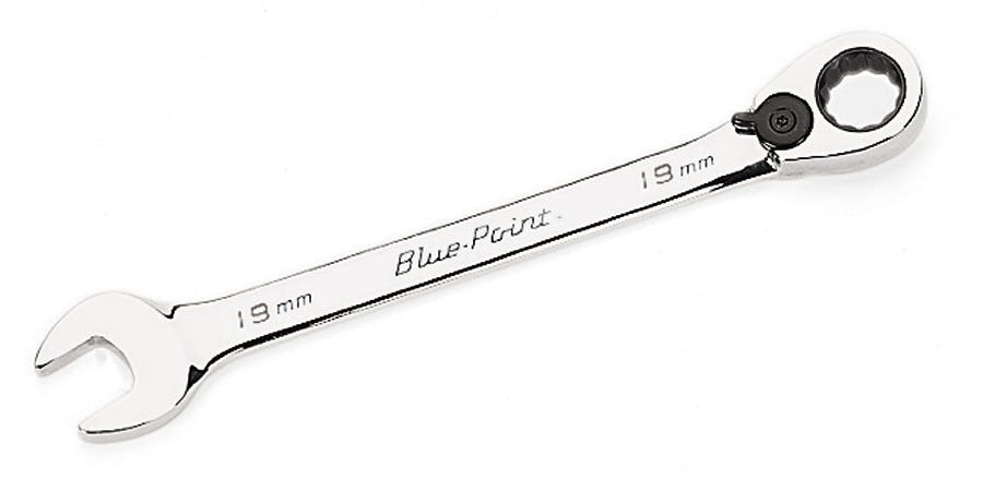 19 mm 12-Point Metric 15° Offset Ratcheting Combination Wrench (Blue-Point®) | BOERM19 19 mm 12-Point Metric 15° Offset Ratcheting Combination Wrench (Blue-Point®) | BOERM19